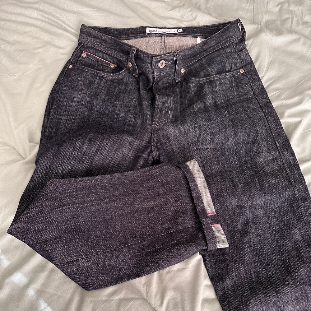 Naked and Famous x Frank and Oak - Weird Guy Raw Denim - Red Weft - size 30